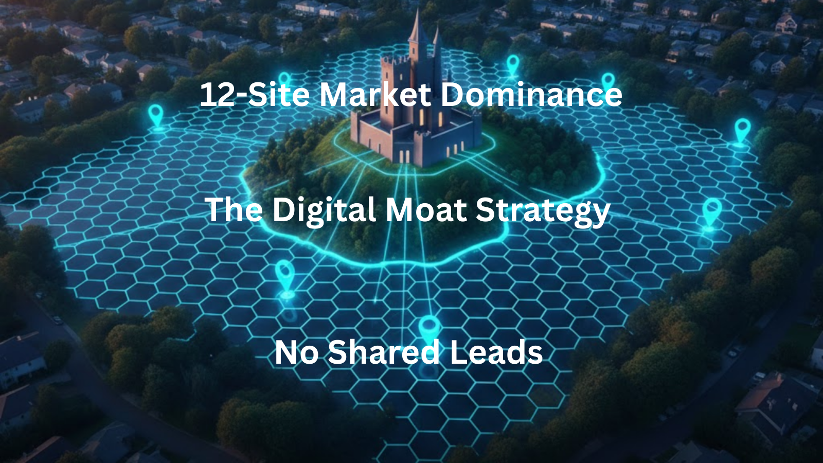 12 site market dominance No shared leads, no bidding wars